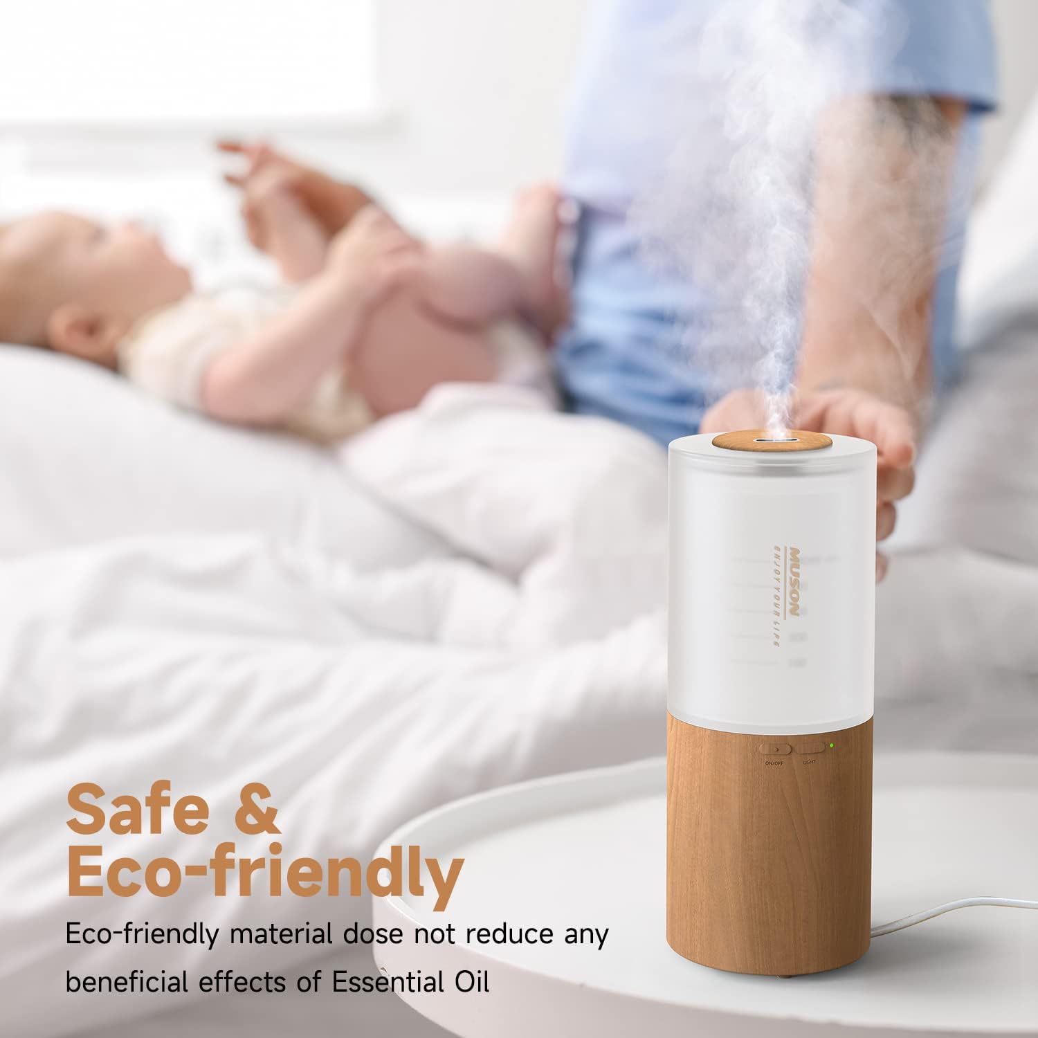 Mini Essential Oil Diffuser Aroma Cool Mist Humidifier for Car Office Sleep Travel N51073