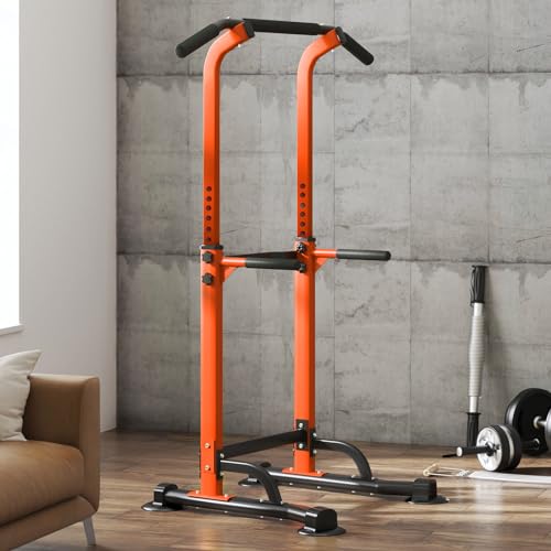 Adjustable Power Tower Dip Station for Home Gym Strength Training I503