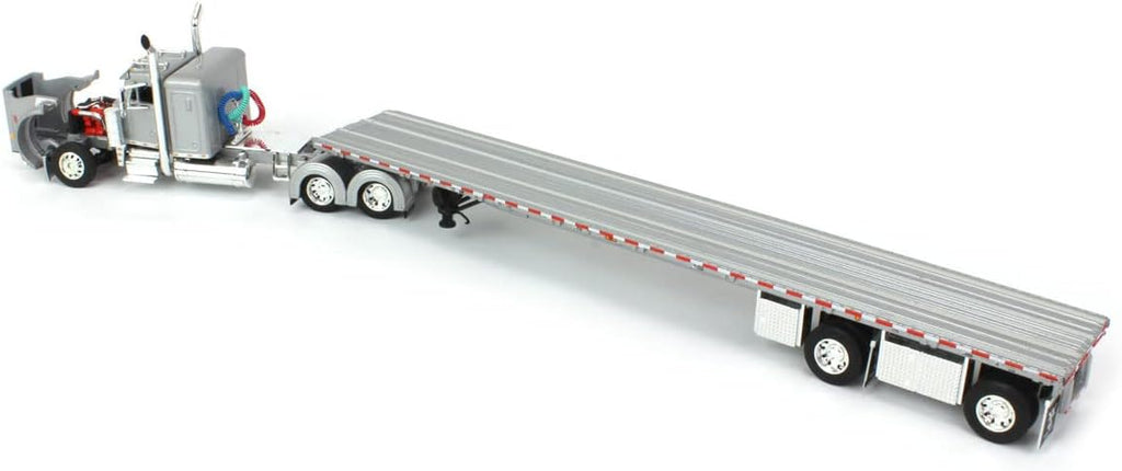1/64 Peterbilt 359 Flattop Sleeper with 53' Flatbed Trailer E718