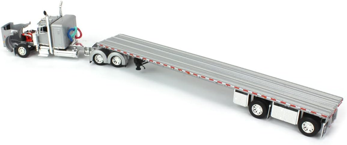 1/64 Peterbilt 359 Flattop Sleeper with 53' Flatbed Trailer E718