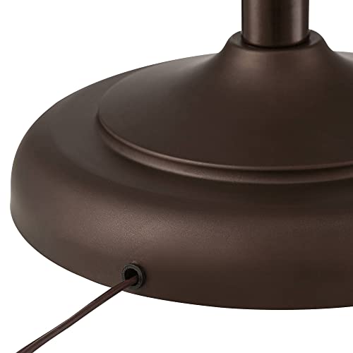 Rustic 57" Tall Pharmacy Floor Lamp with Adjustable Dome Shade M481