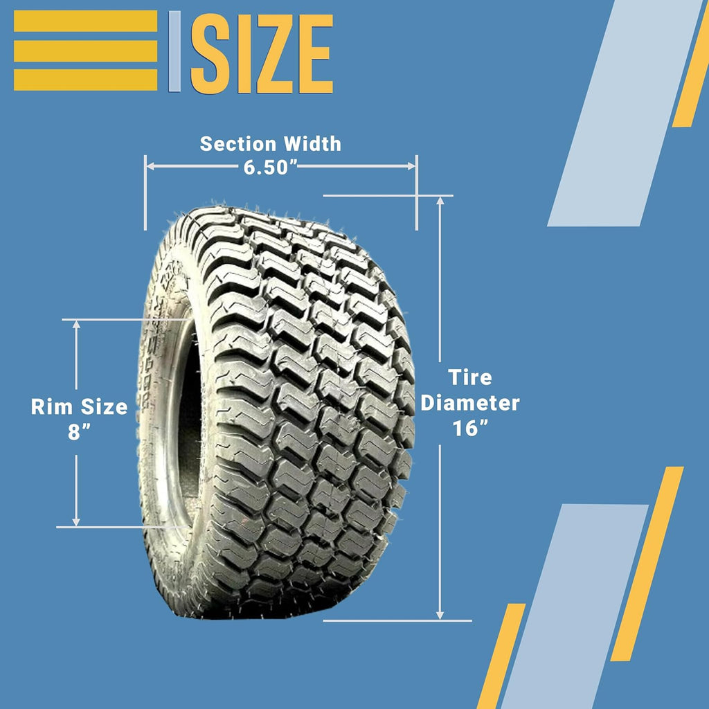 16x6.50-8 Lawn Tractor Turf Tire 4 Ply Rated G77987