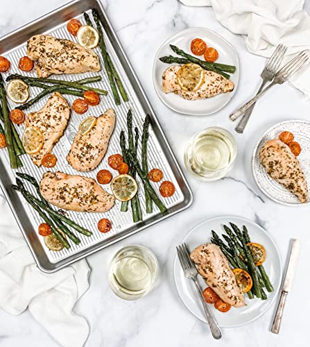 Half Sheet Pan, Nonstick Warp Resistant Baking Pan, Aluminized Steel G39207