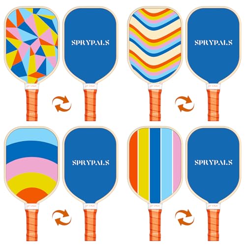 Wood Pickleball Paddle Set of 4 with Balls and Carry Bag H703