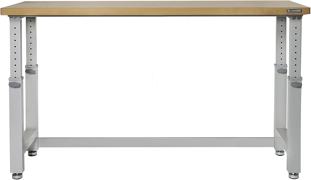 Heavy-Duty Wood Top Workbench, Height Adjustable Desk, 72" Q1859