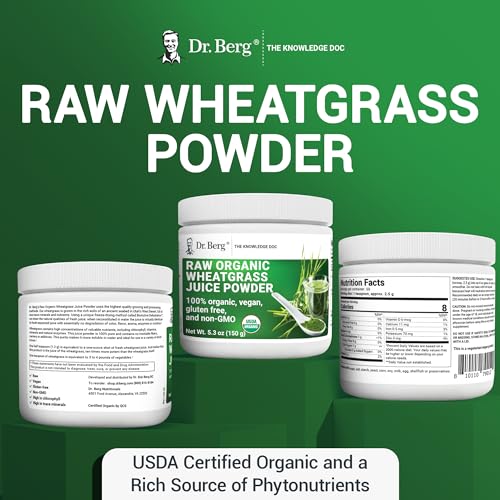 Wheatgrass Superfood Powder - Organic Raw Juice Ultra-Concentrated - Chlorophyll and Trace Minerals - Gluten-Free Non-GMO - 60 Servings Z298