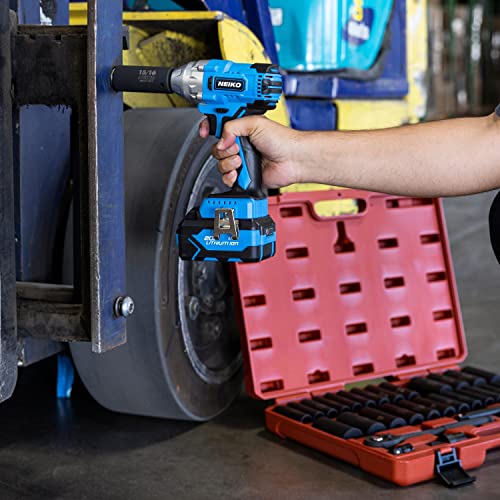 1/2-Inch Drive High-Torque Cordless Impact Wrench Kit with Battery and Sockets L9150