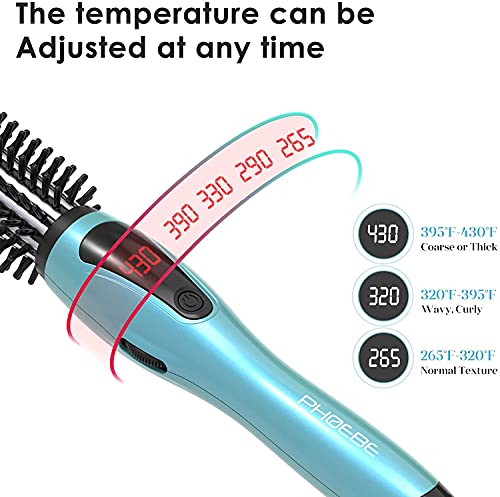 Curling Iron Brush, Dual Voltage Travel 1 Inch Ceramic Tourmaline Ionic Hair Curler Z3094