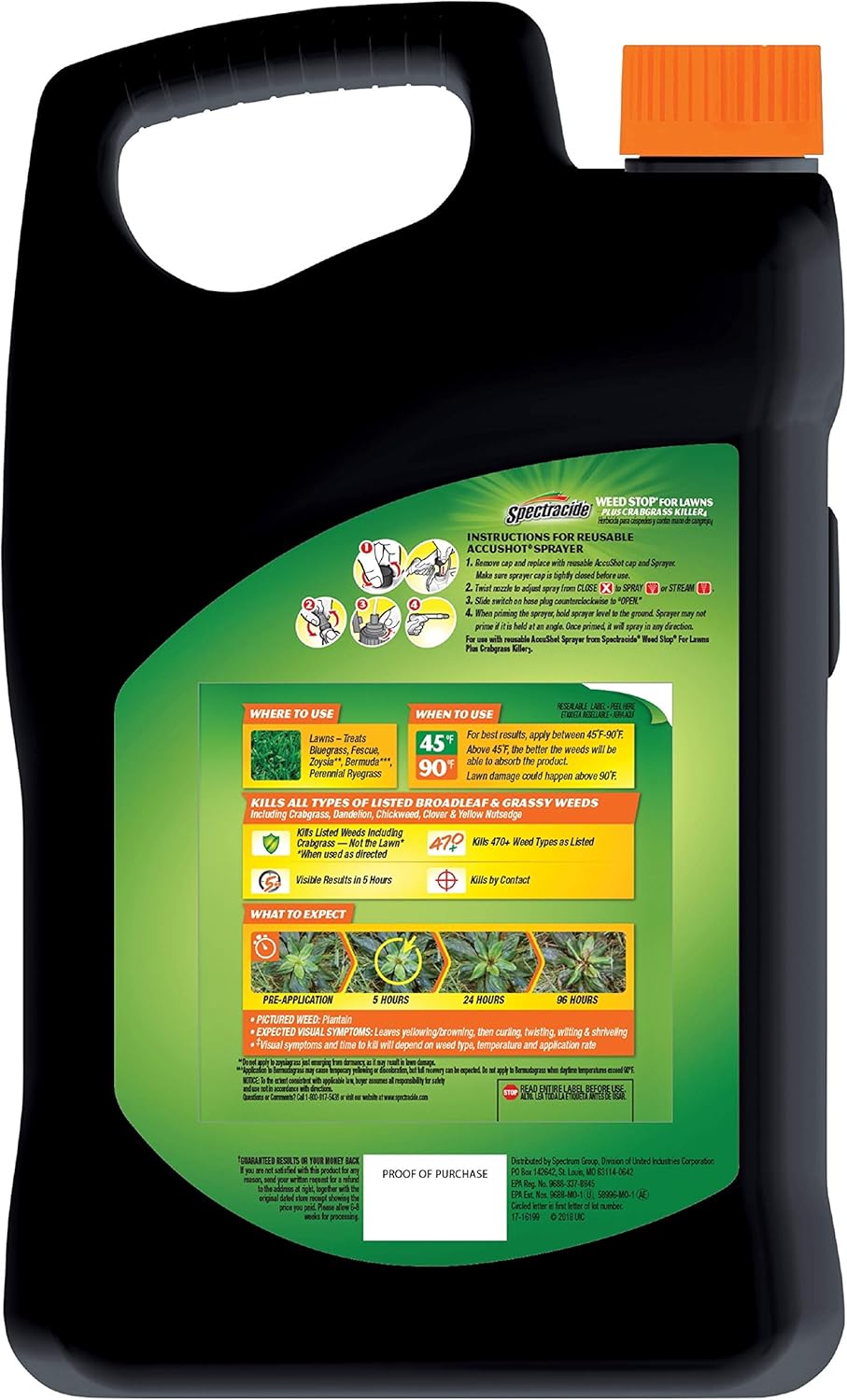 Weed Killer for Lawns Plus Crabgrass Killer Refill H97952