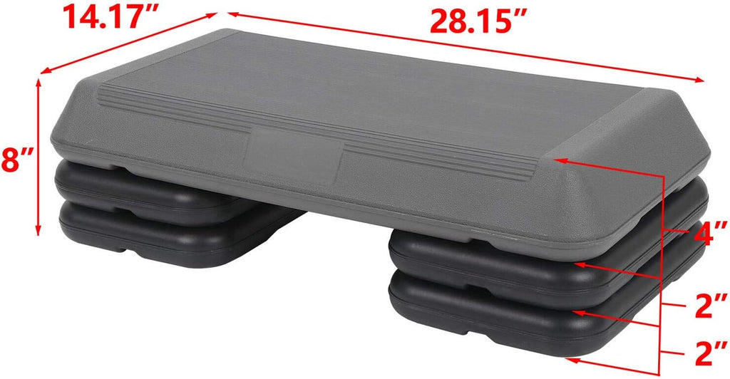 Adjustable Aerobic Step Trainer with Non-Slip Surface H614956