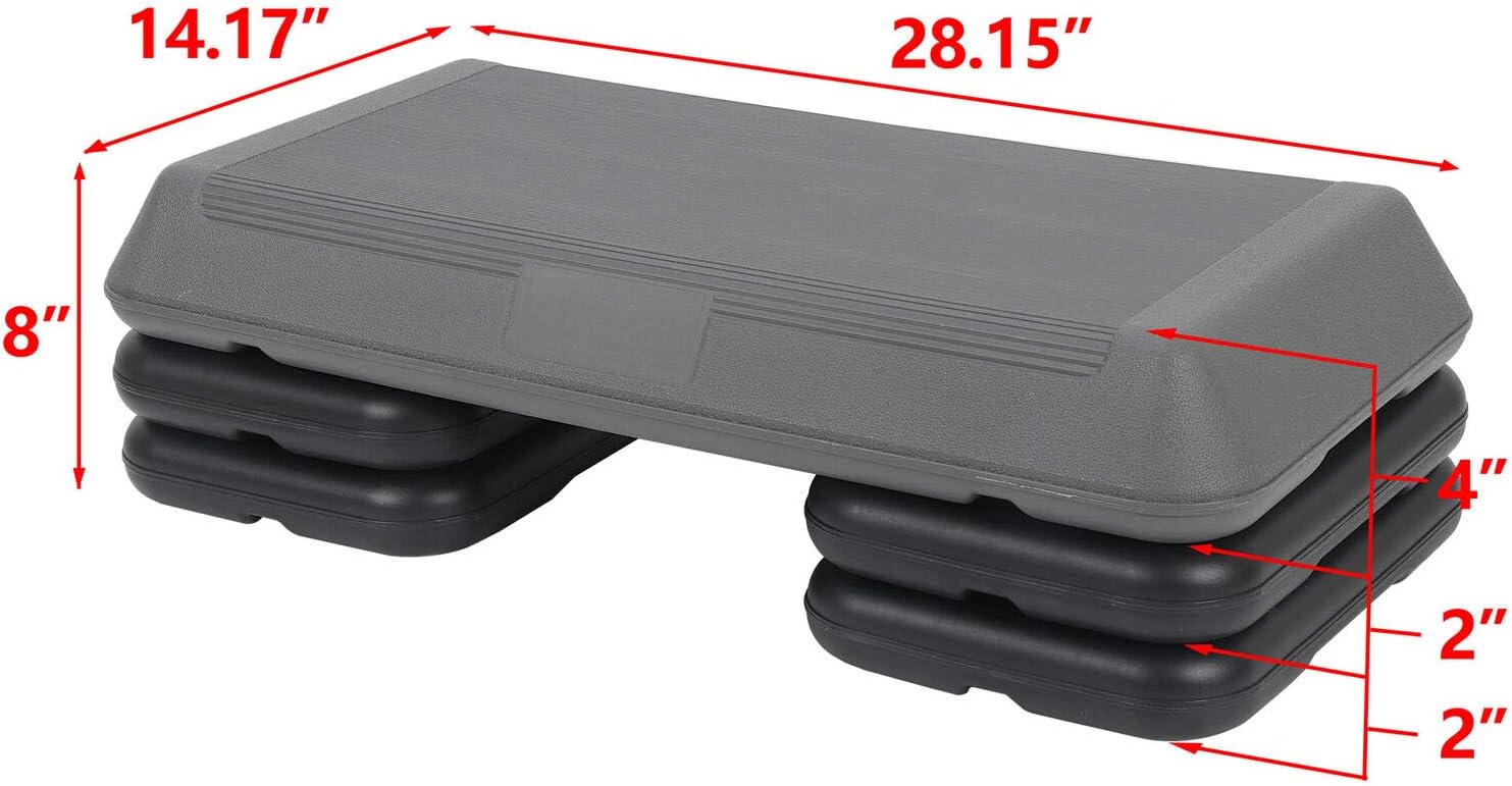 Adjustable Aerobic Step Trainer with Non-Slip Surface H614956