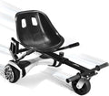 Hoverboard seat Attachment, Hover Board go Kart for Adults & Kids, Accessories to Transform Hover Board into go cart, Hover carts with Off-Road tire and Shock Absorption, Black