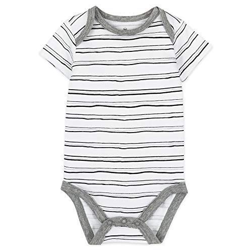 5-pack Short Sleeve Bodysuits 100% Organic Cotton for Infant Baby Boys N352057