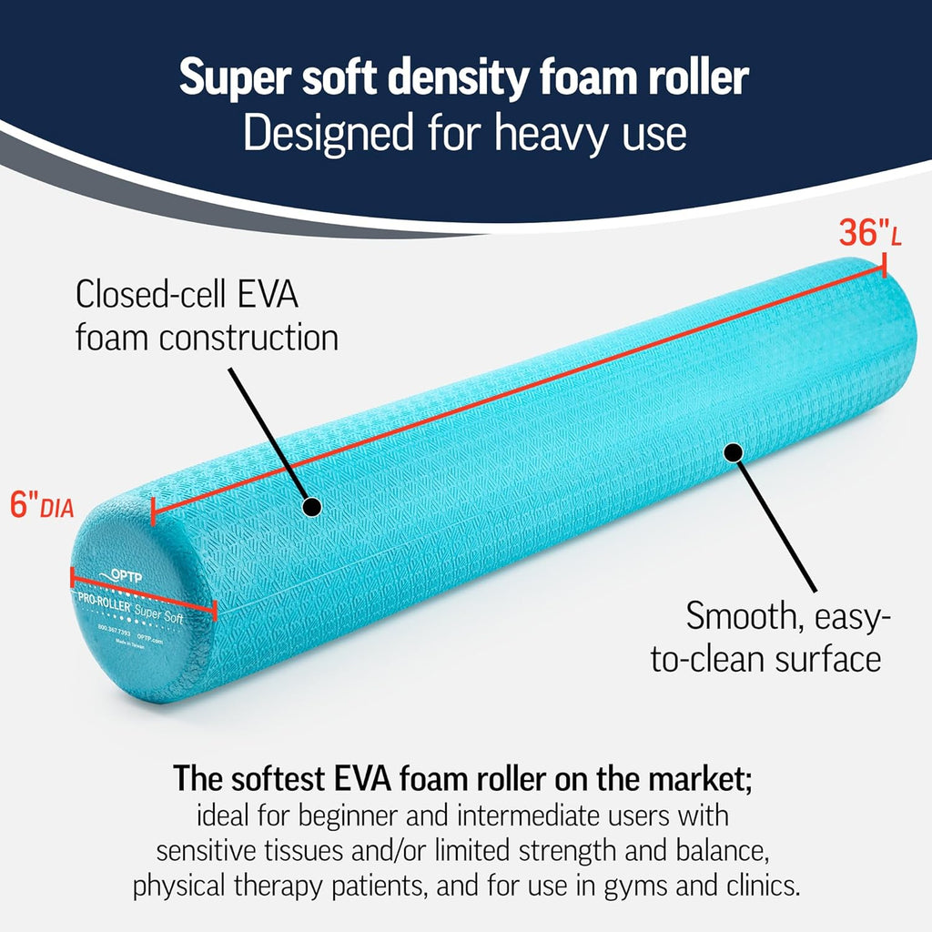 Super Soft Foam Roller 36 in for Exercise and Gentle Massage A2867