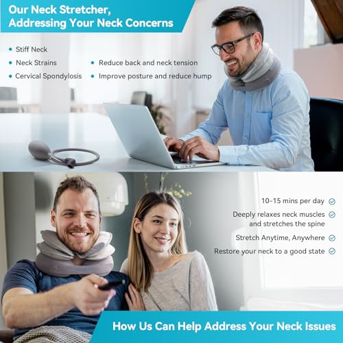 Inflatable Neck Traction Device for Pain Relief, Adjustable for Home Use J200876