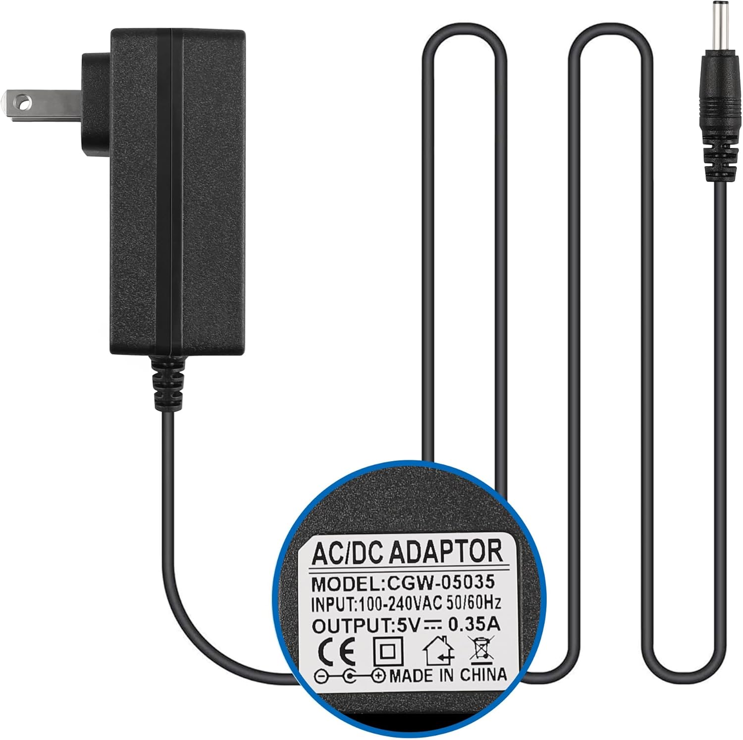 Charging Cord for Electric Shaver and Beard Trimmer, 6.4ft A93459