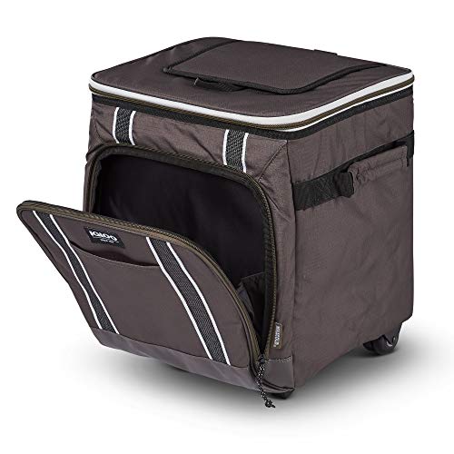 Large Portable Insulated Soft Cooler with Rolling Wheels Y8457