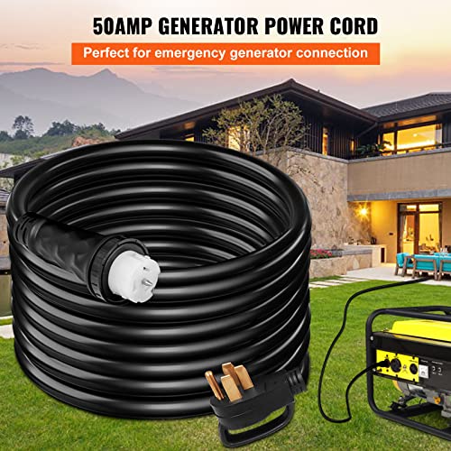 15 FT 50 Amp Generator Extension Cord NEMA 14-50P to SS2-50R & CS6364 G509