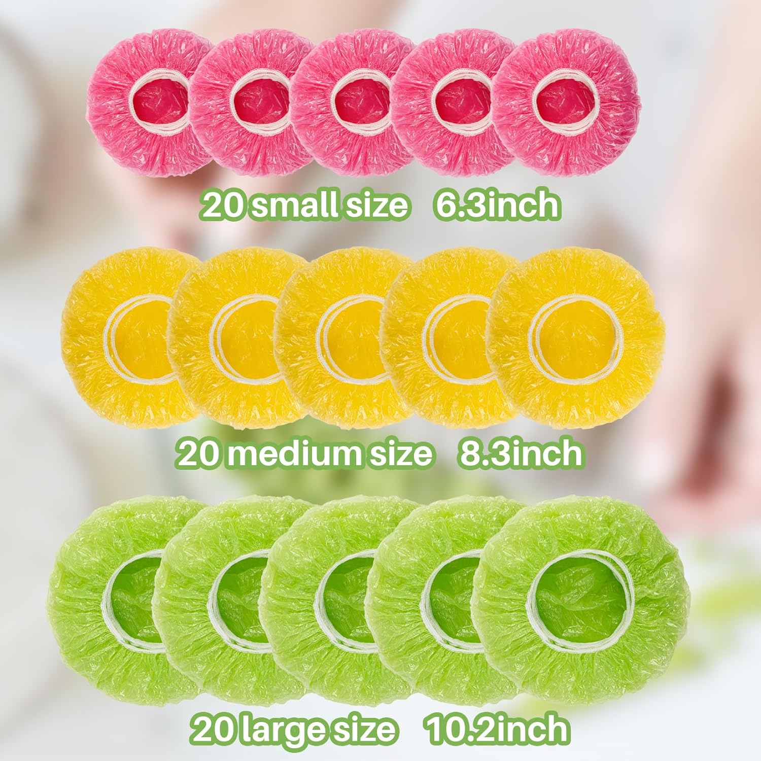 Reusable Elastic Bowl Covers for Food Storage P2859