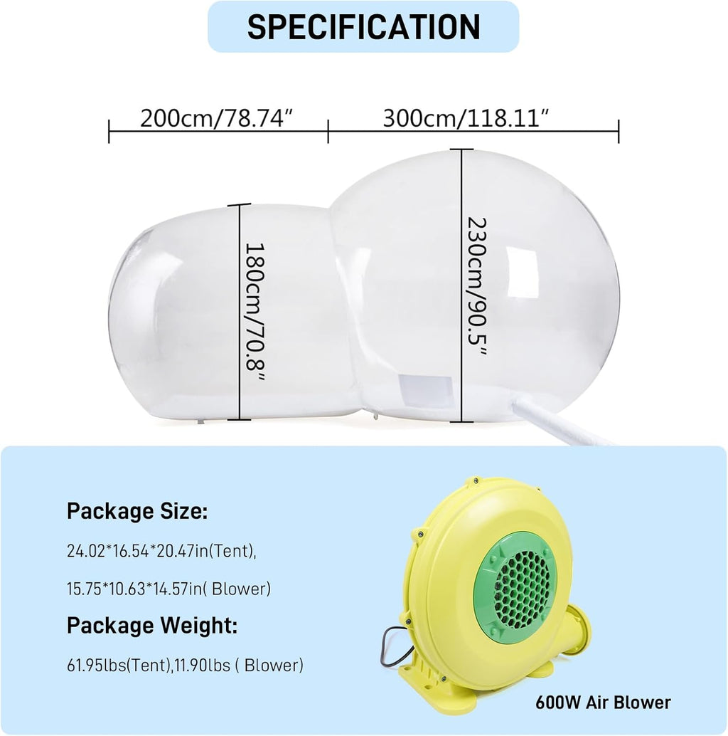 Inflatable Bubble Tent for Camping with Air Pump I531