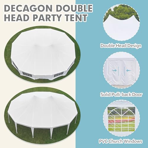 White Wedding Tent 29x23ft with Removable Sidewalls M73038