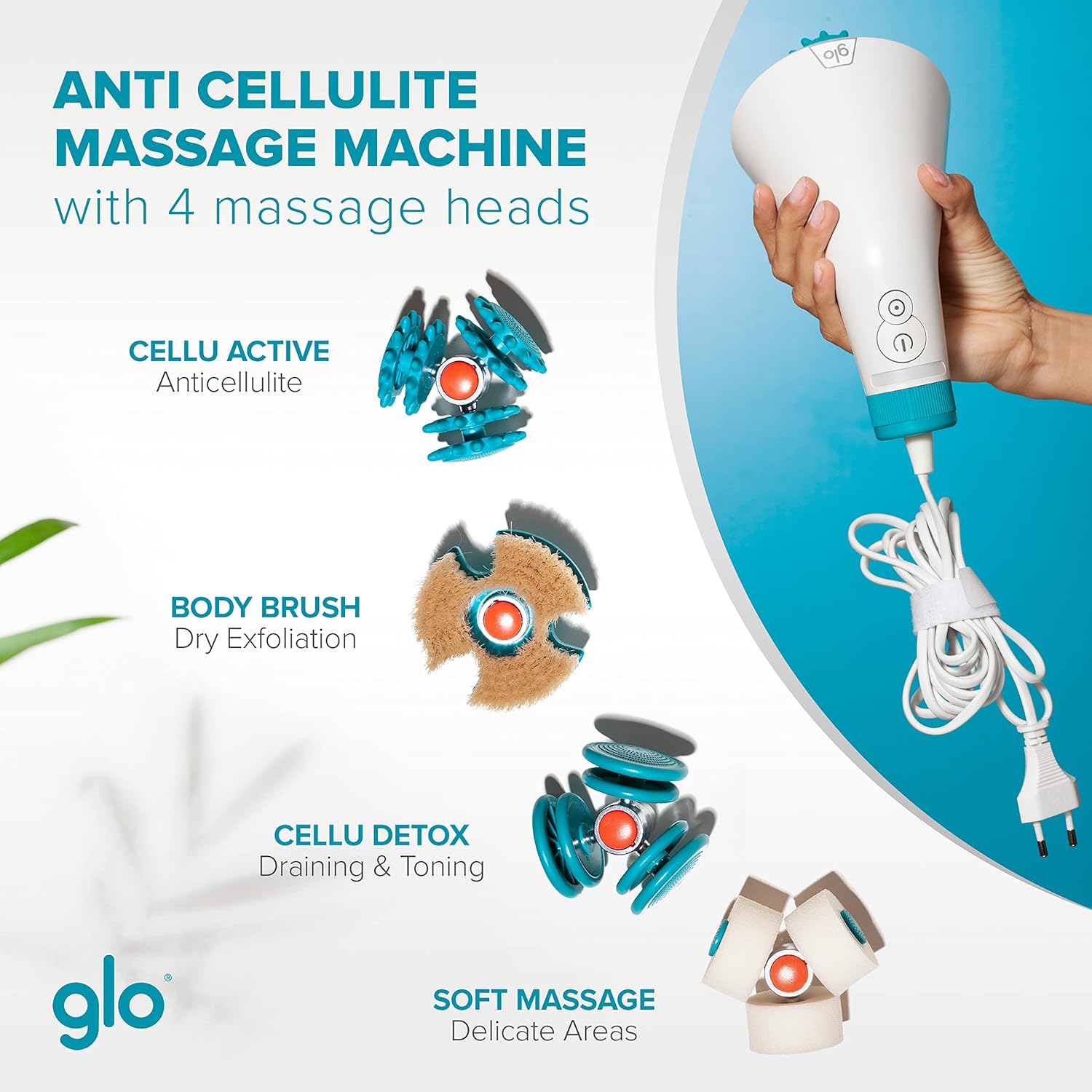 Anti Cellulite & Slimming Massage Machine with 4 Massage Heads and Phototherapy B826515