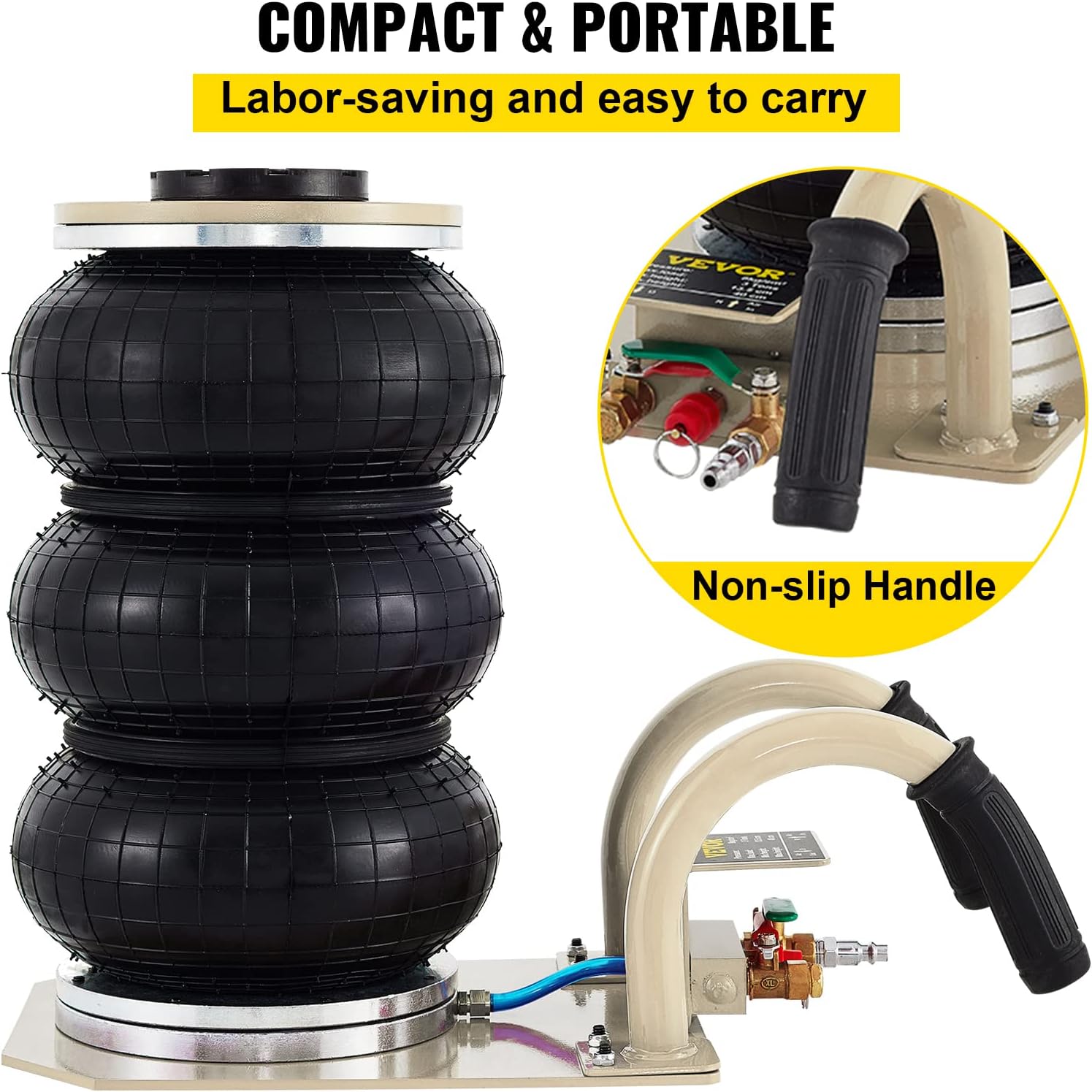 3 Ton Triple Bag Air Jack, 16 Inch Lifting Height Y969963