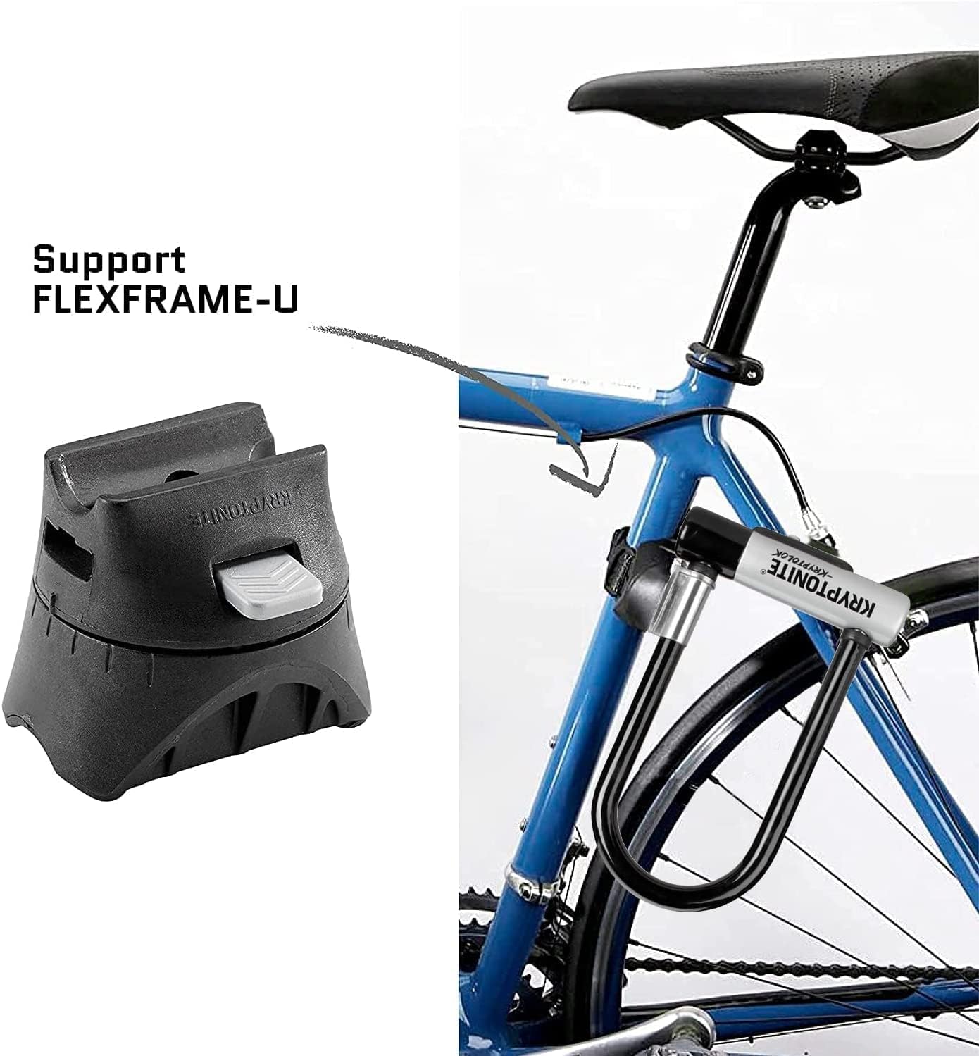 Heavy Duty Anti-Theft Bike U-Lock with Mounting Bracket and Keys G7070