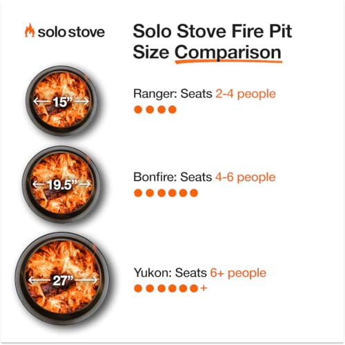 Smokeless Fire Pit with Stand, 19.5 Inch Portable Outdoor Stainless Steel Wood Burning Fireplace L5717