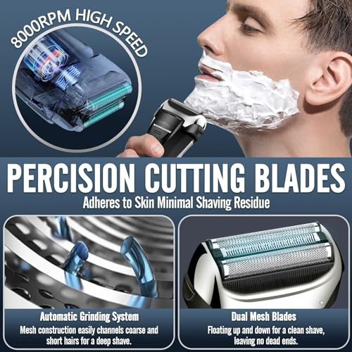 Rechargeable Electric Razor for Men with Beard Trimmer H73763