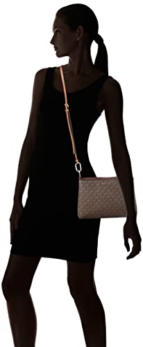 Leather Triple Compartment Crossbody Bag B858