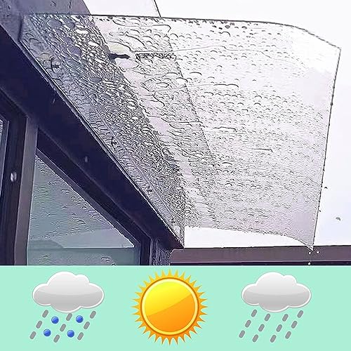 Clear Polycarbonate Window Awning for Porch Patio Rain Shelter B7531
