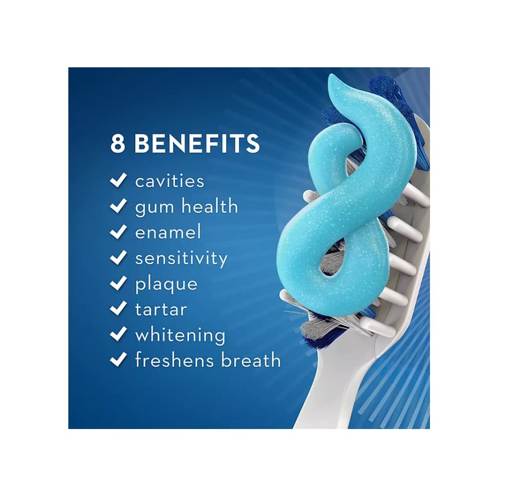 Advanced White Toothpaste, 5.8 oz, 5 Pack D1875