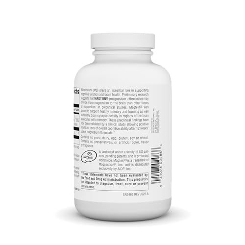 Magnesium L-Threonate 667mg Capsules for Focus, Mood, Memory & Sleep R710