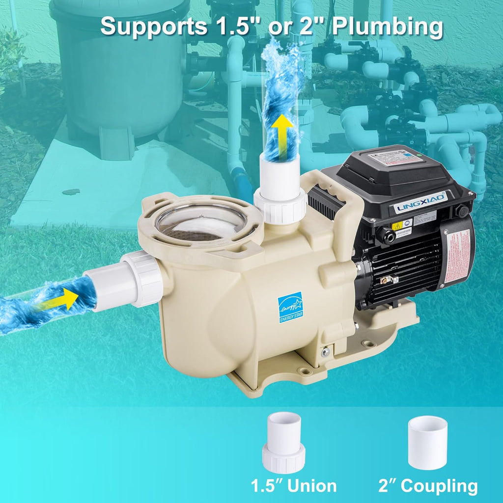 Variable Speed Pool Pump Inground 2HP with Filter Basket M40902