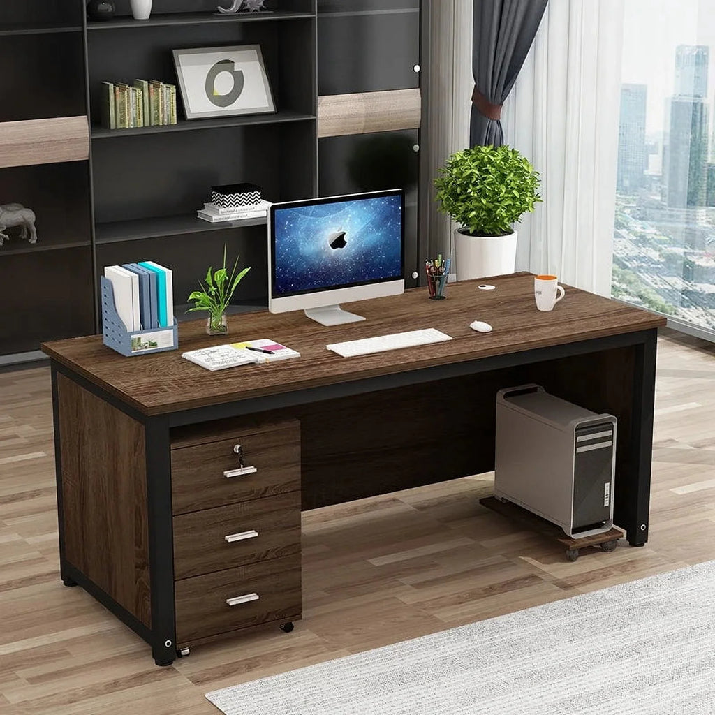 Standing Office Desk with Monitor Drawers A805299