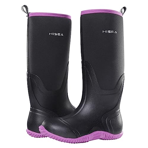 Women's Waterproof Insulated Rain Boots, Anti-Slip Knee High for Outdoor Work E5667