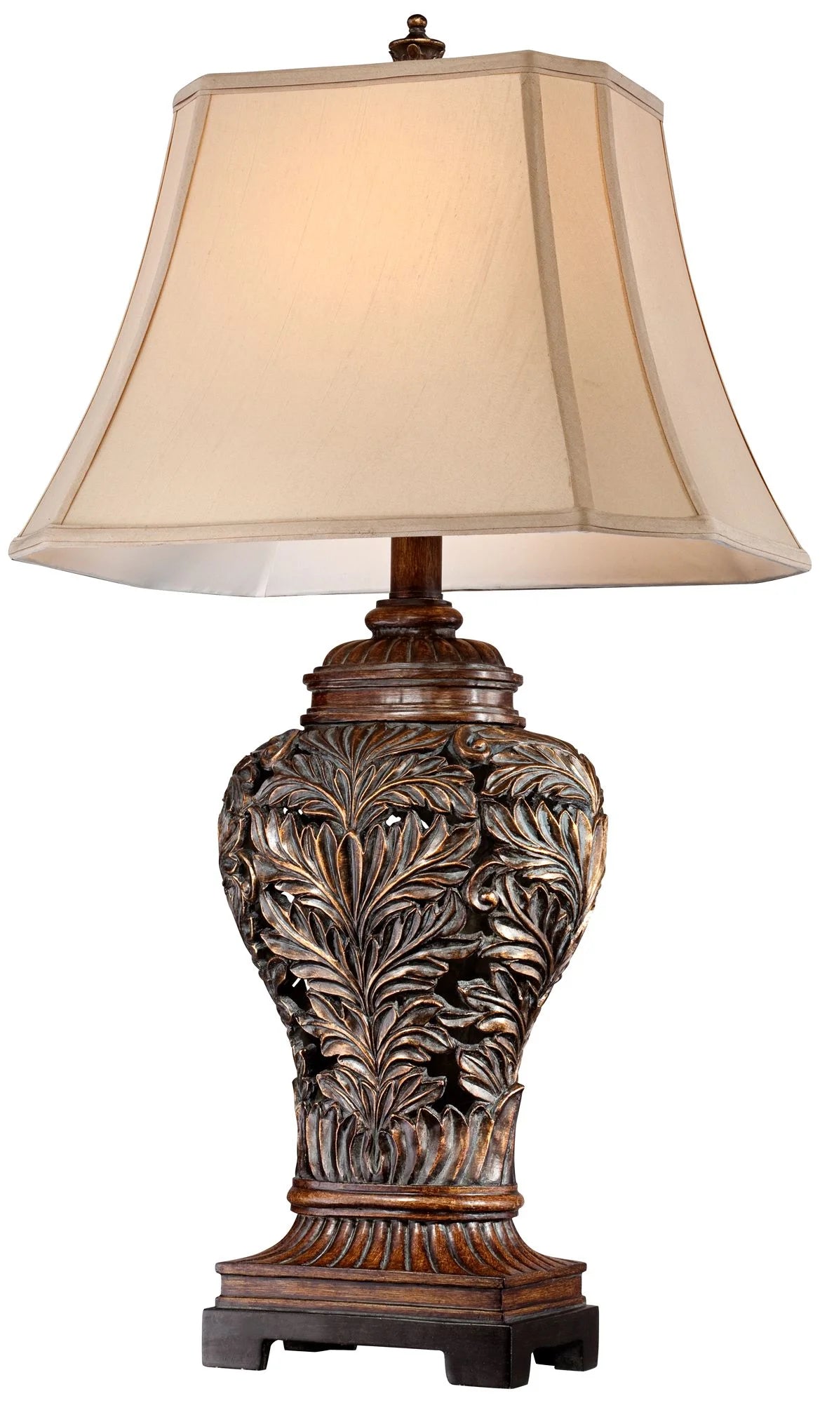 Table Lamps Set of 2, 32.5" Tall with Curling Leaves Design E135589
