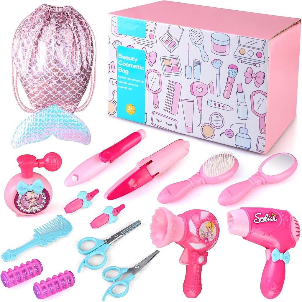 Kids Hair Salon Toy Set with Hair Dryer and Beauty Accessories N114904