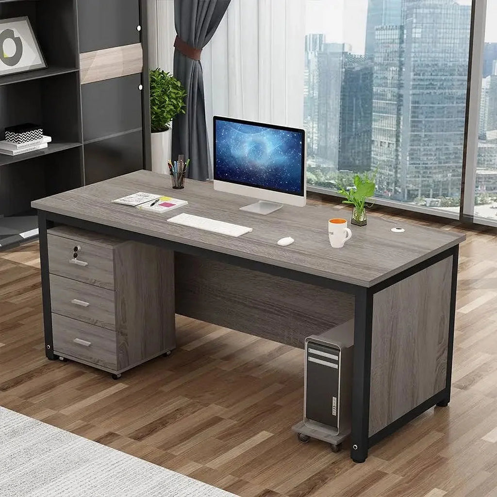 Standing Office Desk with Monitor Drawers A805299