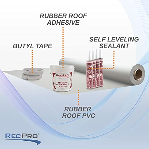 RV Camper Rubber Roof Repair Kit 9.5 ft Wide F9839