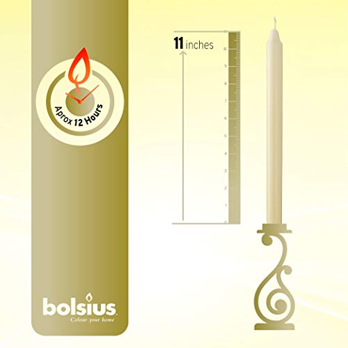 Ivory Candlesticks Bulk Pack 50 Count - Unscented Dripless 11.5 Inch L419894