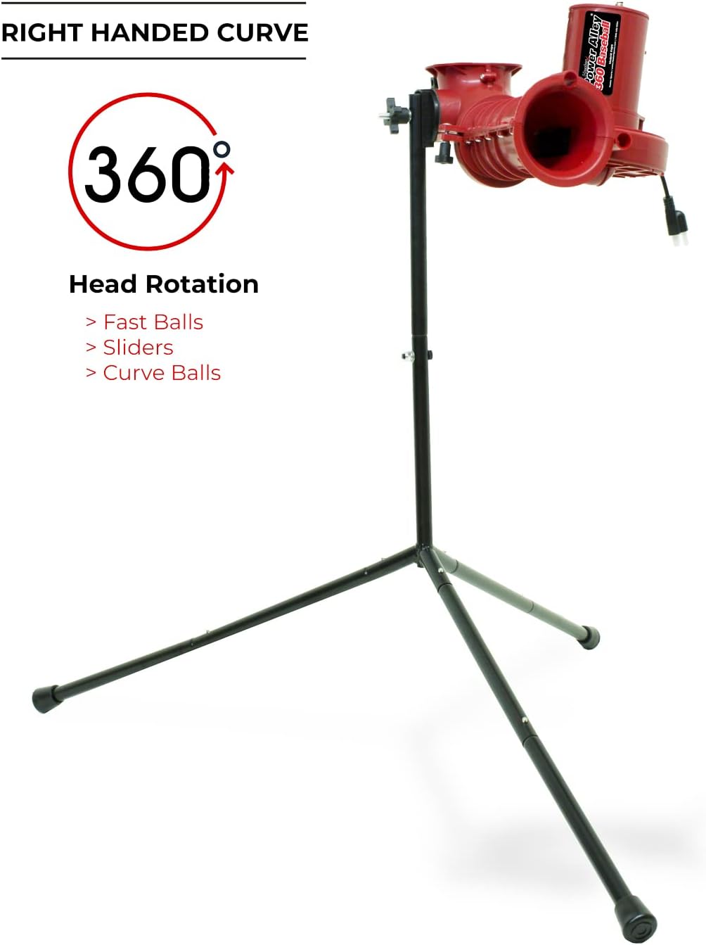 Baseball Pitching Machine for Lite Balls, 40-80 MPH, Lightweight Training C116