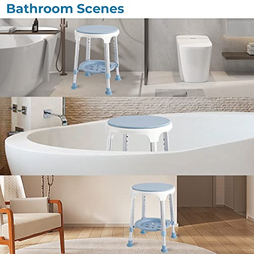 Adjustable Swivel Shower Seat for Seniors, 19-21 Inch Height O115125