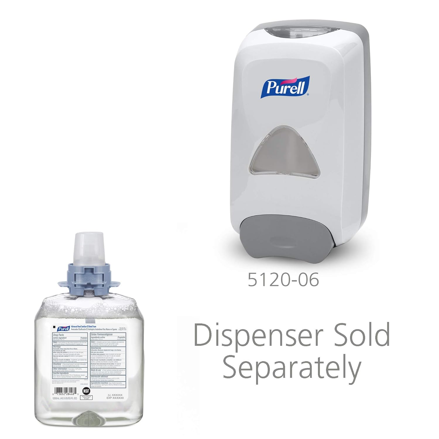 Fragrance Free Foam Hand Sanitizer Refill, 1200 mL, Pack of 4 M2266