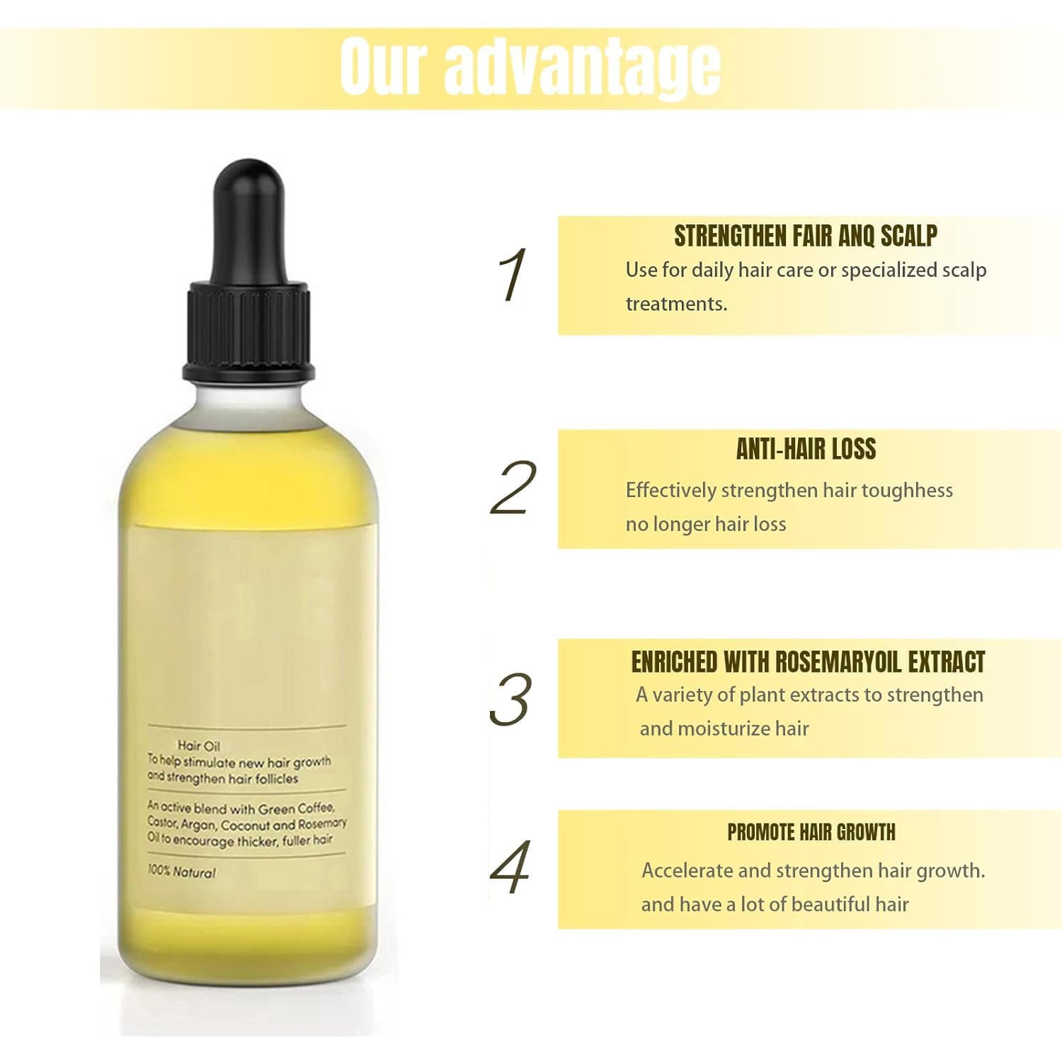 Rosemary and Parsley Seed Hair Growth Oil for Dry Scalp and Split Ends I952