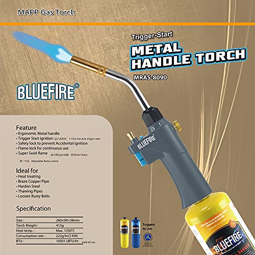 Heavy Duty Gas Welding Torch Head with Adjustable Swirl Flame Y515951