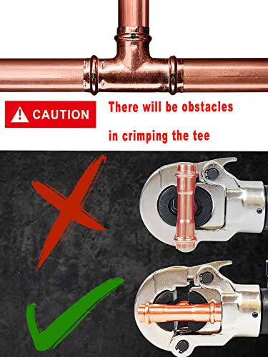 Copper Pipe Crimping Tool with 1/2", 3/4", and 1" Jaws C967
