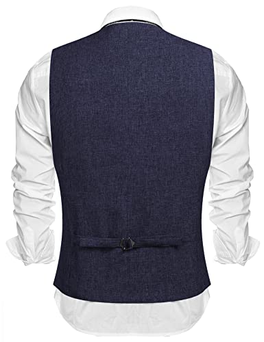 Men's Casual Business Vest Lightweight Slim Fit D86148