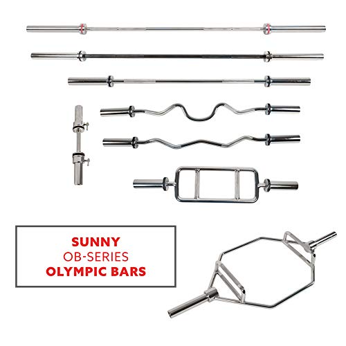 Olympic Barbell Bar with Locking Collars, 20" Heavy Duty Dumbbell Handle E257